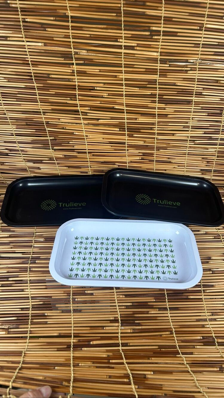 Trulieve Rolling Trays Set of 3 Metal Tin